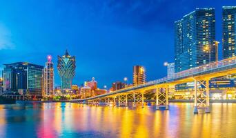 macao, centro città orizzonte, paesaggio urbano di Cina foto