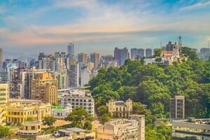 bellissimo paesaggio urbano di macau centro foto