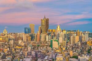 bellissimo paesaggio urbano di macau centro foto