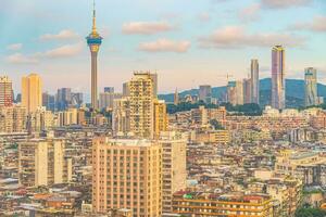 bellissimo paesaggio urbano di macau centro foto