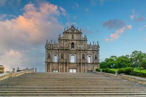 rovine della cattedrale di san paolo a macao foto