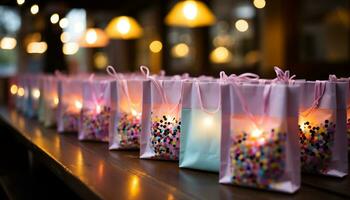 celebrazione decorazione candela notte illuminato fiamma regalo in casa compleanno generato di ai foto