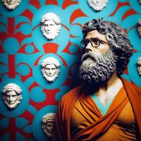 moderno fotorealistico ai interpretazione di Platone foto