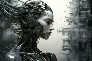 robotica opera attività commerciale scienza Tech bianca persone intelligenza cyborg macchina tecnologia futuristico artificiale foto