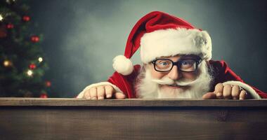 vacanza uomo rosso barba neve Santa Sorridi costume natale inverno maturo vigilia Natale foto