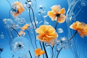 fresco vaso blu mazzo pianta natura ancora regalo fiori vita floreale bellezza petalo fiorire foto