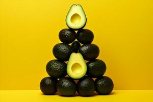 salutare cibo tropicale modello molti frutta geometria avocado superiore verde Visualizza vegetariano freschezza sfondo tendenza foto