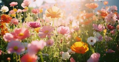 soleggiato fiore campo natura foto
