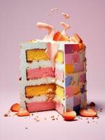 pastello colorato celebrazione fotografia delizioso dolce caramella tradizione torta crema dolce copia spazio foto