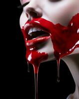 orrore donna sangue Halloween foto