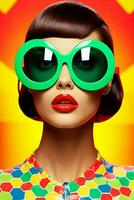 occhiali da sole donna di moda alla moda bellezza foto