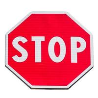 segnale di stop isolato