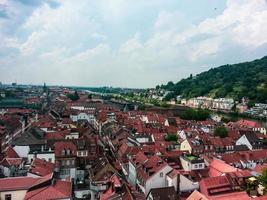 vista aerea della città di heidelberg, germania, europa foto