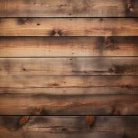 orizzontale vecchio di legno tavole di buio Marrone colore danneggiato ai generato foto