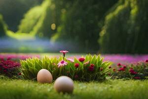 foto sfondo fiori, il sole, il erba, il fiori, il fiori, il fiori,. ai-generato