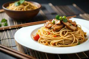 Cinese cibo è un' grande modo per ottenere il tuo bambini per mangiare loro verdure. ai-generato foto