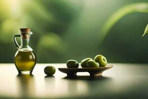 oliva olio è un' naturale antiossidante. ai-generato foto