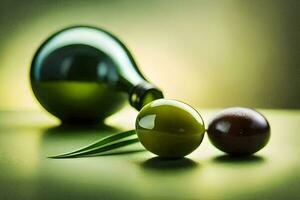 olive, oliva olio, verde, verde, verde, verde, verde HD sfondo. ai-generato foto