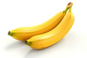 Banana isolato su bianca sfondo ai generato foto