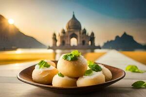 indiano cibo nel India. ai-generato foto