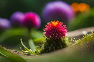 un' fiore nel il giardino. ai-generato foto