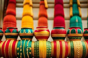 colorato, decorativo, indiano, braccialetti, braccialetti, braccialetti, braccialetti. ai-generato foto