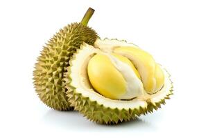 durian isolato su bianca sfondo ai generato foto