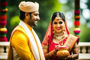 indiano nozze fotografia nel delhi. ai-generato foto