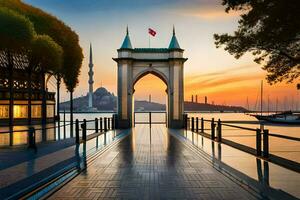 il blu moschea nel Istanbul, tacchino. ai-generato foto