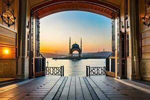 il d'oro cancello di Istanbul. ai-generato foto