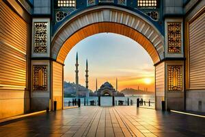 il blu moschea nel Istanbul, tacchino. ai-generato foto