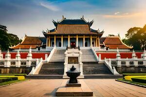 il d'oro tempio nel hanoi, Vietnam. ai-generato foto