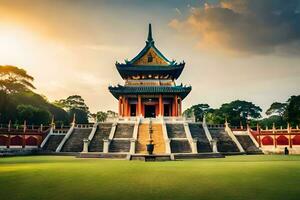 il pagoda a il reale palazzo nel bangkok, Tailandia. ai-generato foto