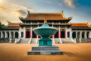il Cinese tempio nel taiwan. ai-generato foto