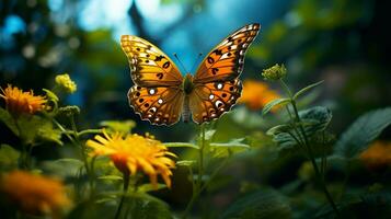 squisito farfalla nel vivace colori, un' naturale Meraviglia foto