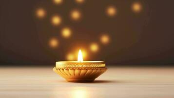 3d Diwali candela. eleganza nel semplicità foto