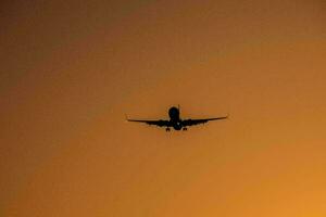 aereo nel cielo foto