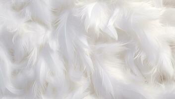 ai generato sfondo angelo morbidezza bianca astratto leggero moda piuma design piume modello uccello soffice lusso decorativo morbido strutturato sfondo avvicinamento foto