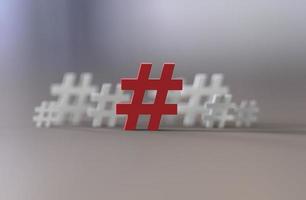 gruppo di icone hashtag isolato su sfondo bianco foto