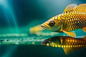 pesce rosso nel il acqua. ai-generato foto