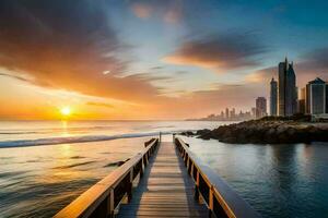 il d'oro costa di oro costa, Australia. ai-generato foto