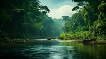 salutare surinamese foresta pluviale verde ai generato foto