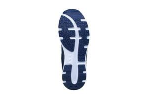 blu gomma da cancellare suola con scarpe da ginnastica su un' bianca sfondo. foto