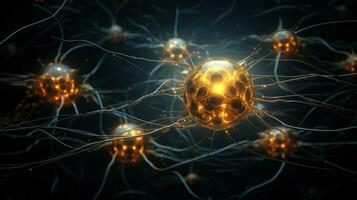 umano cervello neurone tecnologia ai generato foto