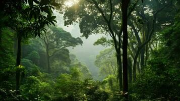 sfondo Malawi foresta pluviale lussureggiante ai generato foto