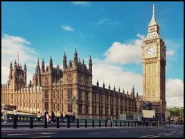 illuminata dal sole grande ben, Londra orizzonte foto