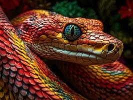 incantevole multicolore fantasia serpente foto