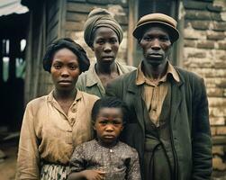 resilienza in mezzo disagio un' povero nero famiglia durante il 1930 grande depressione generativo ai foto