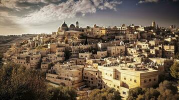 largo Visualizza di Gerusalemme generativo ai foto
