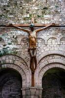 interno di treguier Cattedrale travolgente cristiano abilità artistica foto